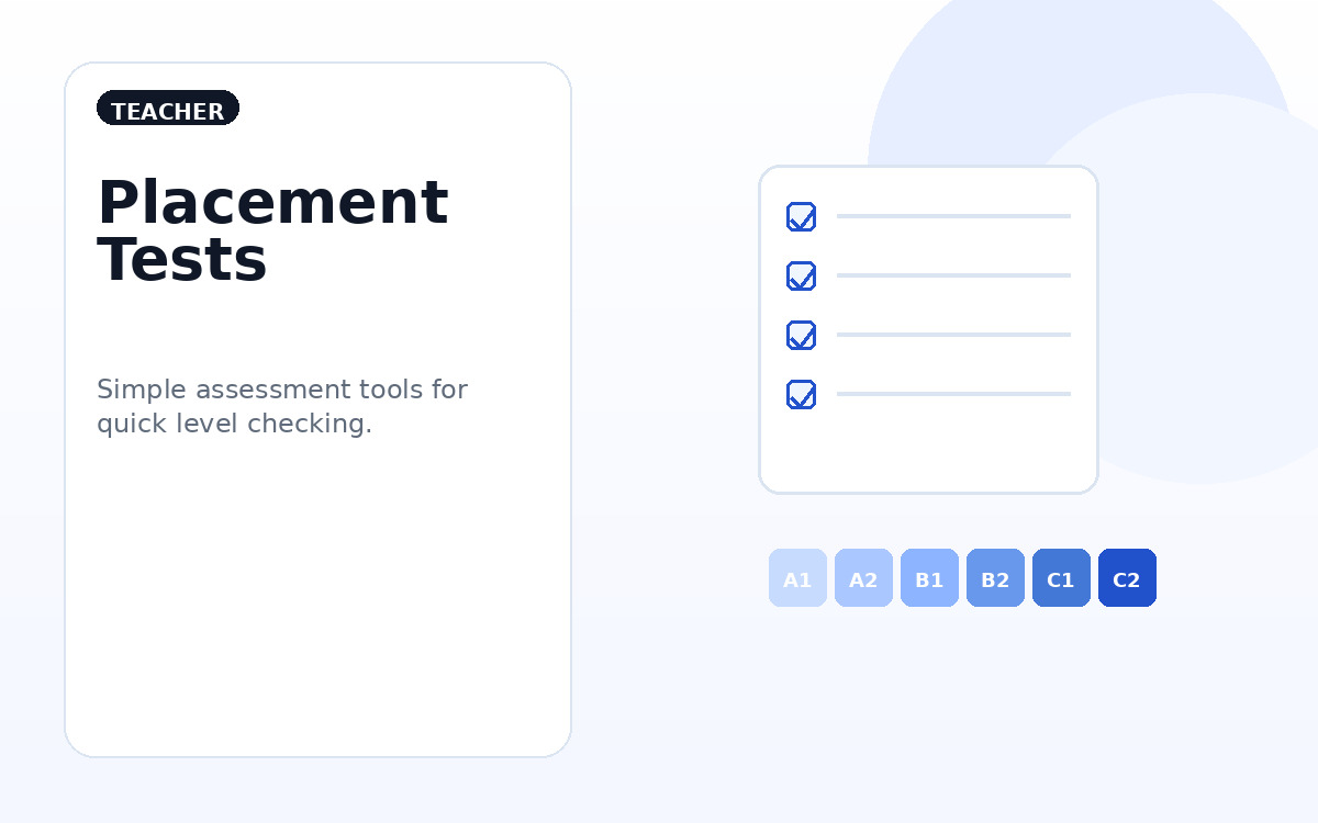 Placement Tests